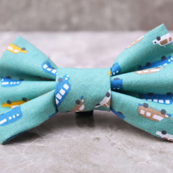 Cute Cars Dog Bow, Cars Dog Bow, Green Dog Bow, Cute Dog Bow, Over the Collar Dog Bow, Dog Bowtie, Dog Sailor Bow Turquoise Teal |Roadrunner