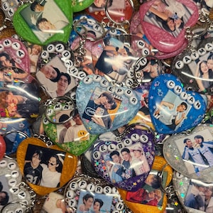 Thai BL/GL Custom Heart Photo Keychain