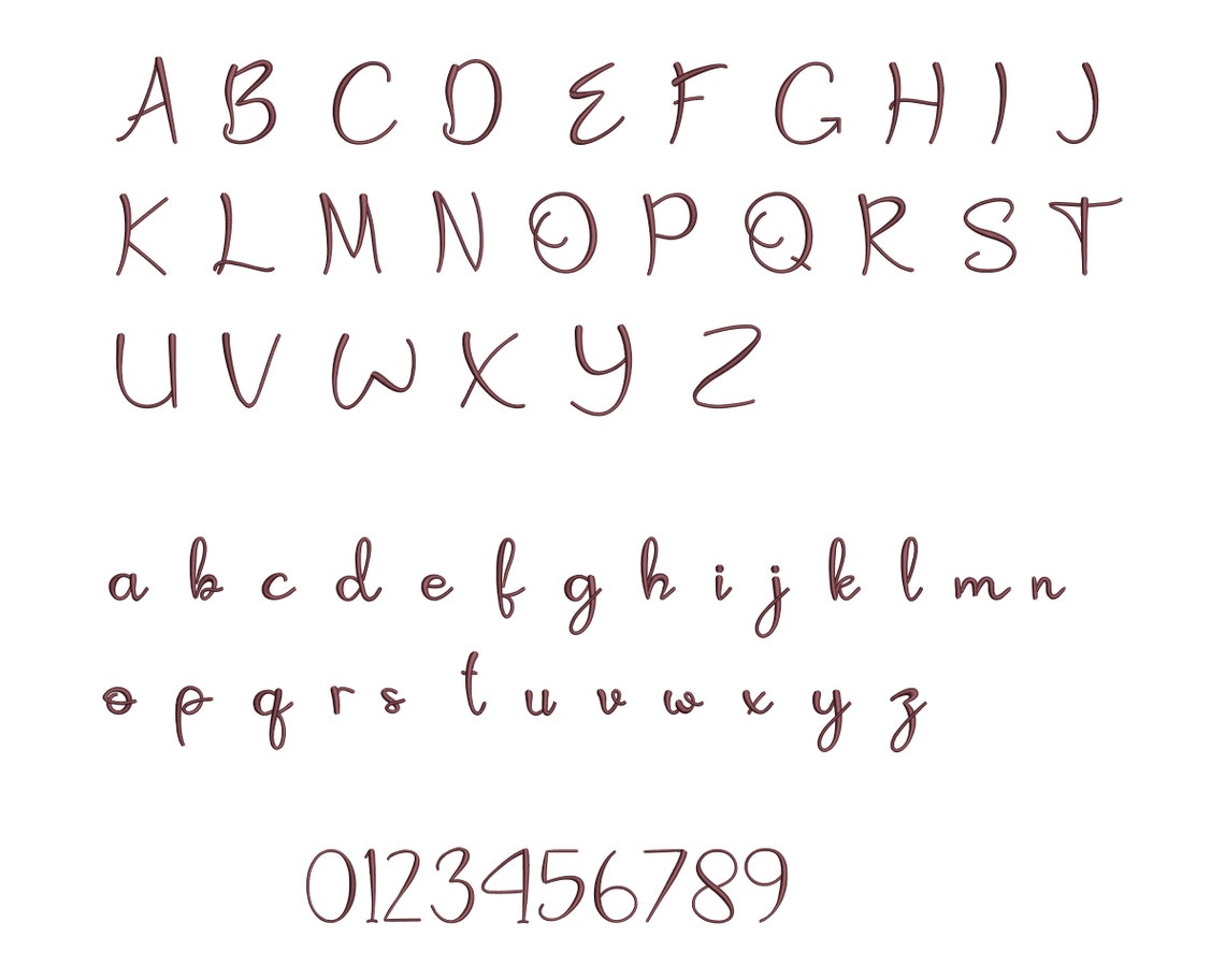 BX Script Machine Embroidery Font , Machine Embroidery Designs Coffee ...