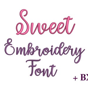 Font da ricamo, disegno da ricamo a macchina Dolce, font BX 5 dimensioni