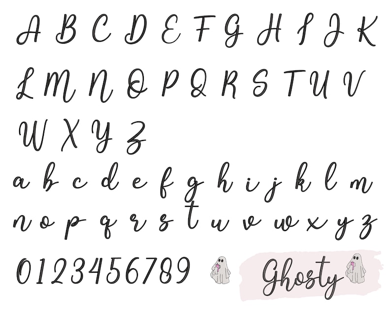 7 Halloween Script Embroidery Font Bundle , Machine Embroidery Designs ...