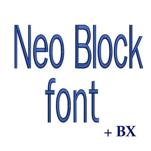 Neo Block embroidery font , Machine embroidery design , BX sans serif embroidery font for boy