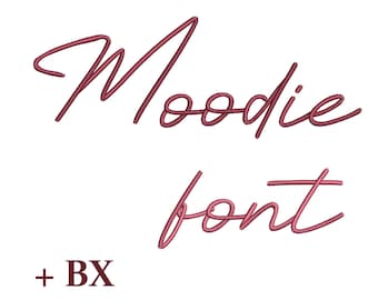 BX Script cursive embroidery font , Machine embroidery designs