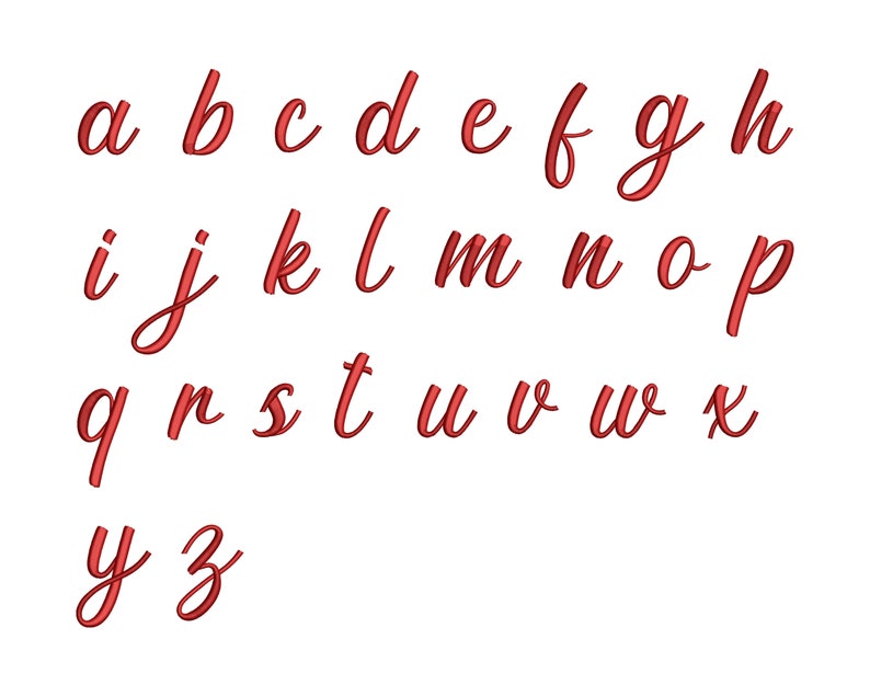 Slight Cursive BX Christmas Cursive Machine Embroidery Font , Embroidery Designs for ...