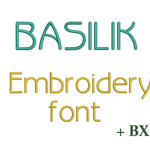 Basilik Mini Embroidery font , BX font , Machine embroidery designs 7 sizes 7 formats
