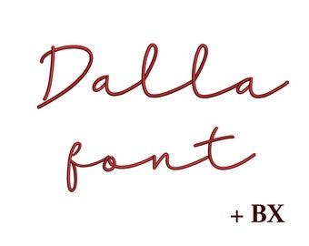Script embroidery font , Machine embroidery design Dalla , Monogram BX font