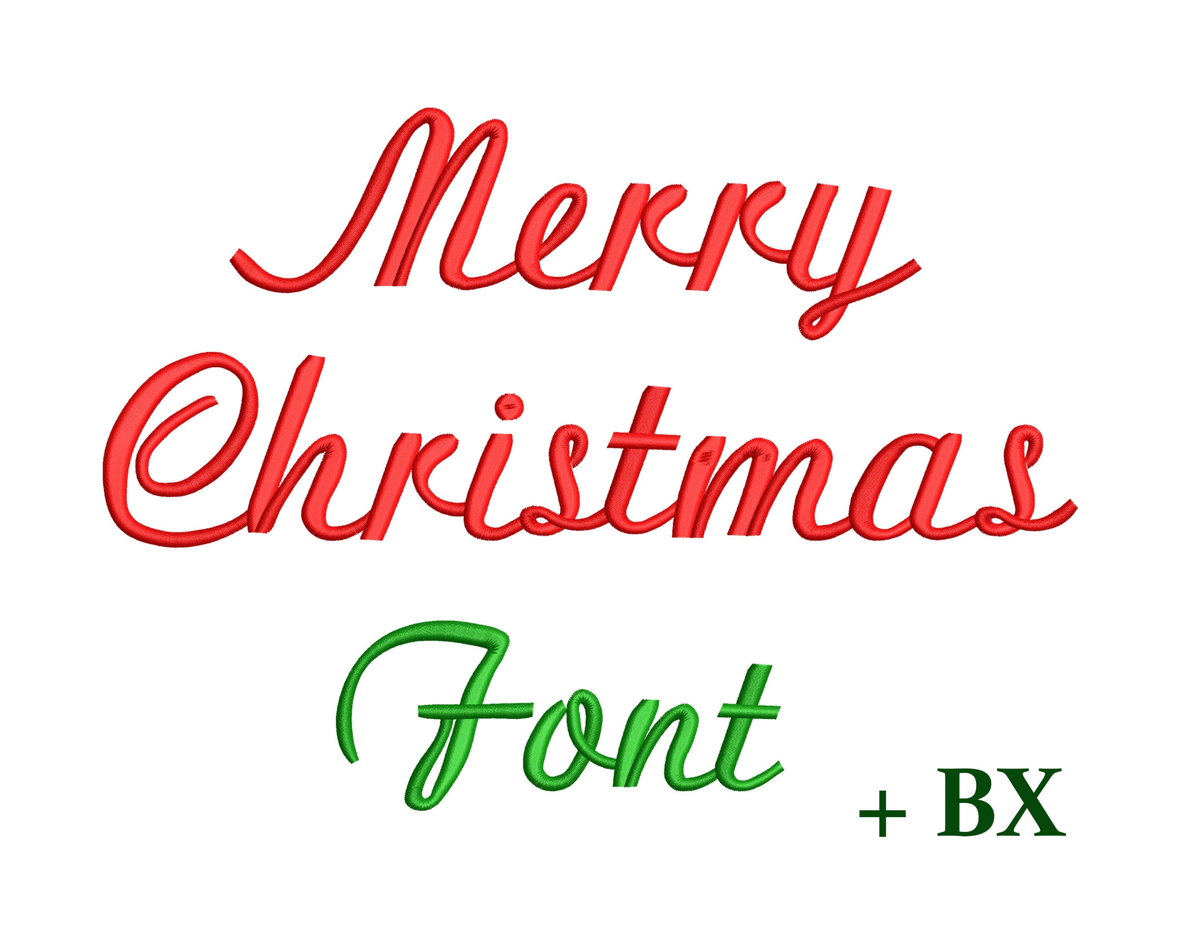 Christmas Embroidery Font Machine Embroidery Designs BX | Etsy