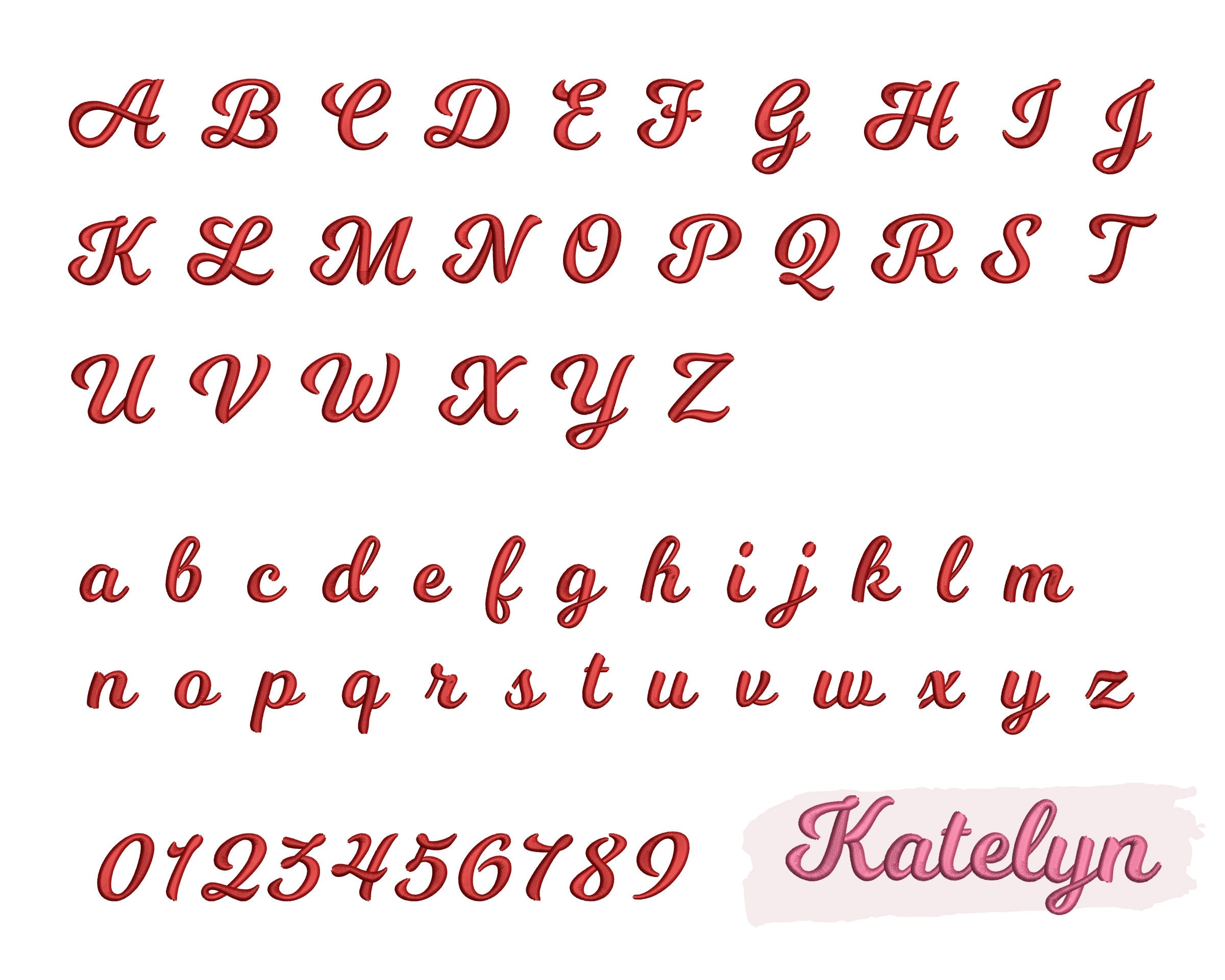 10 Script Embroidery Font Bundle , Machine Embroidery Design , BX ...