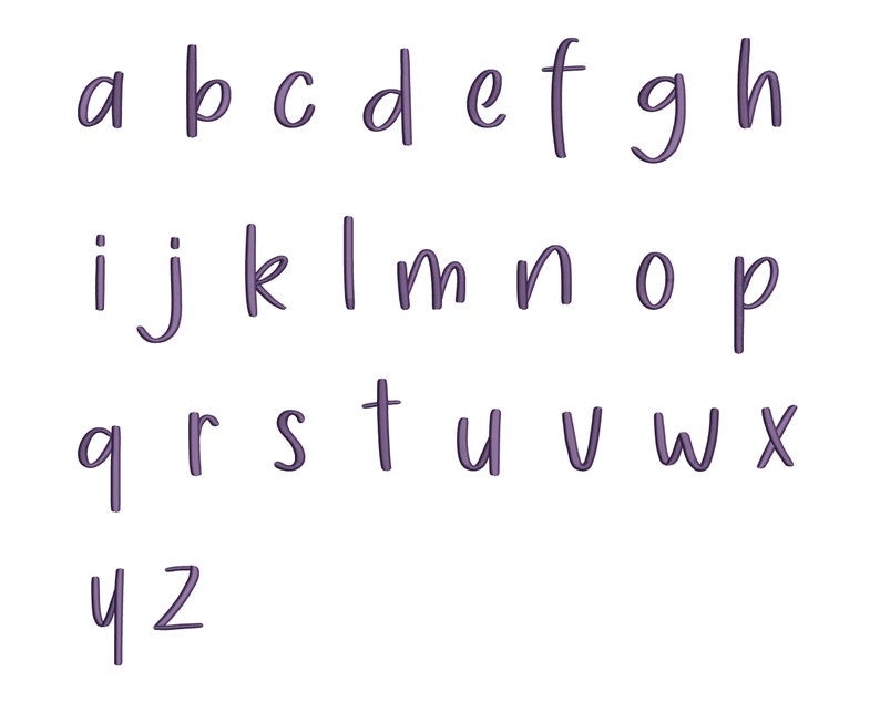 Slight Cursive Kids Cute Script Embroidery Font Kiddy , Machine Embroidery Design , BX ...
