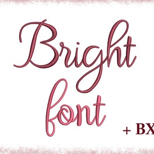 Christmas script machine embroidery font , Machine embroidery design Bright , Cursive BX font 5 sizes