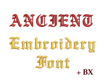BX Machine Embroidery font , Embroidery designs for machine embroidery Ancient