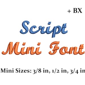 Script Mini embroidery font , Embroidery design for machine , BX font