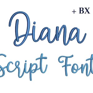 Kreuzstich Stickschrift , Maschinenstickerei Datei Diana , Bx schrift in 5 Größen
