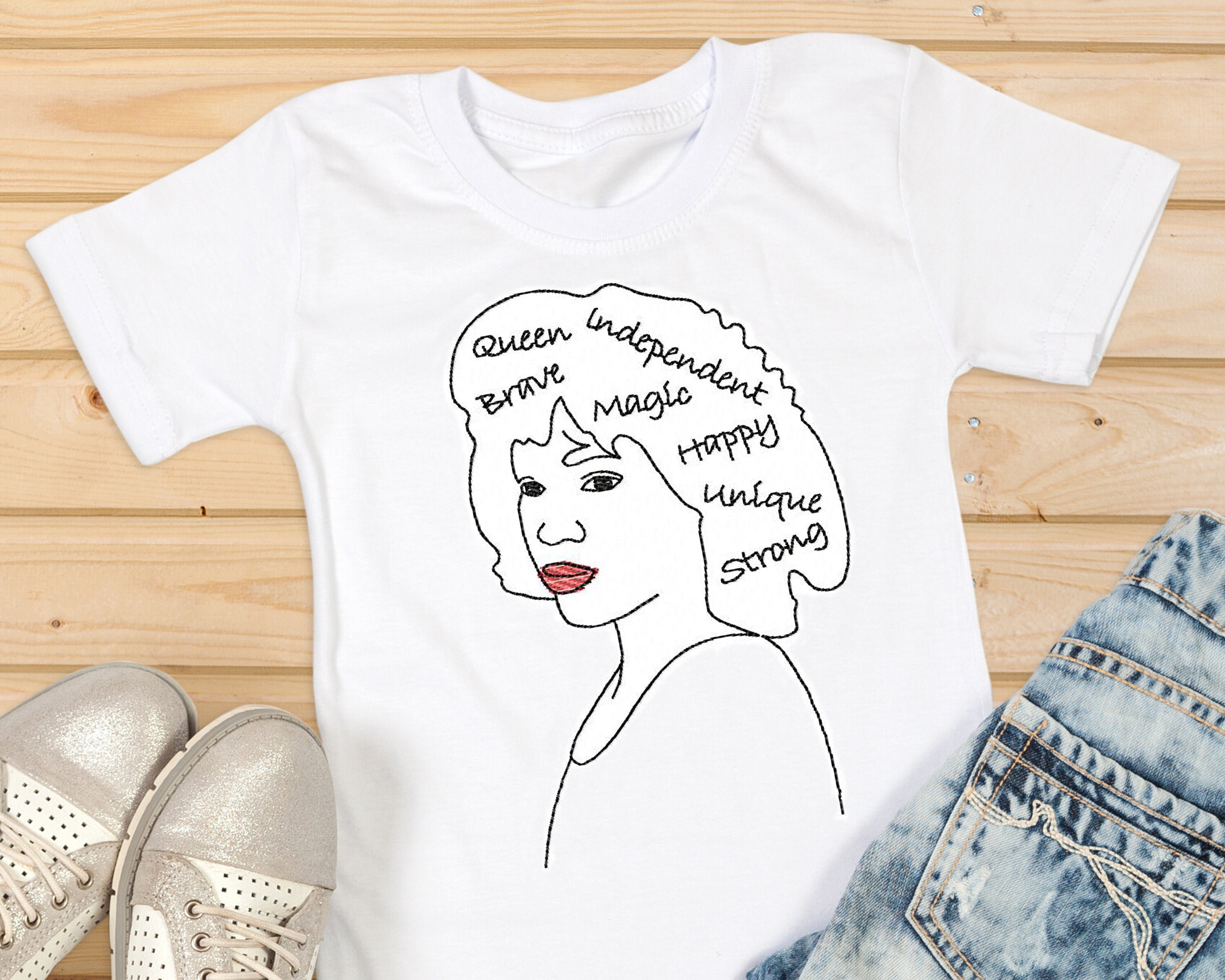 Afro woman embroidery design  etsy