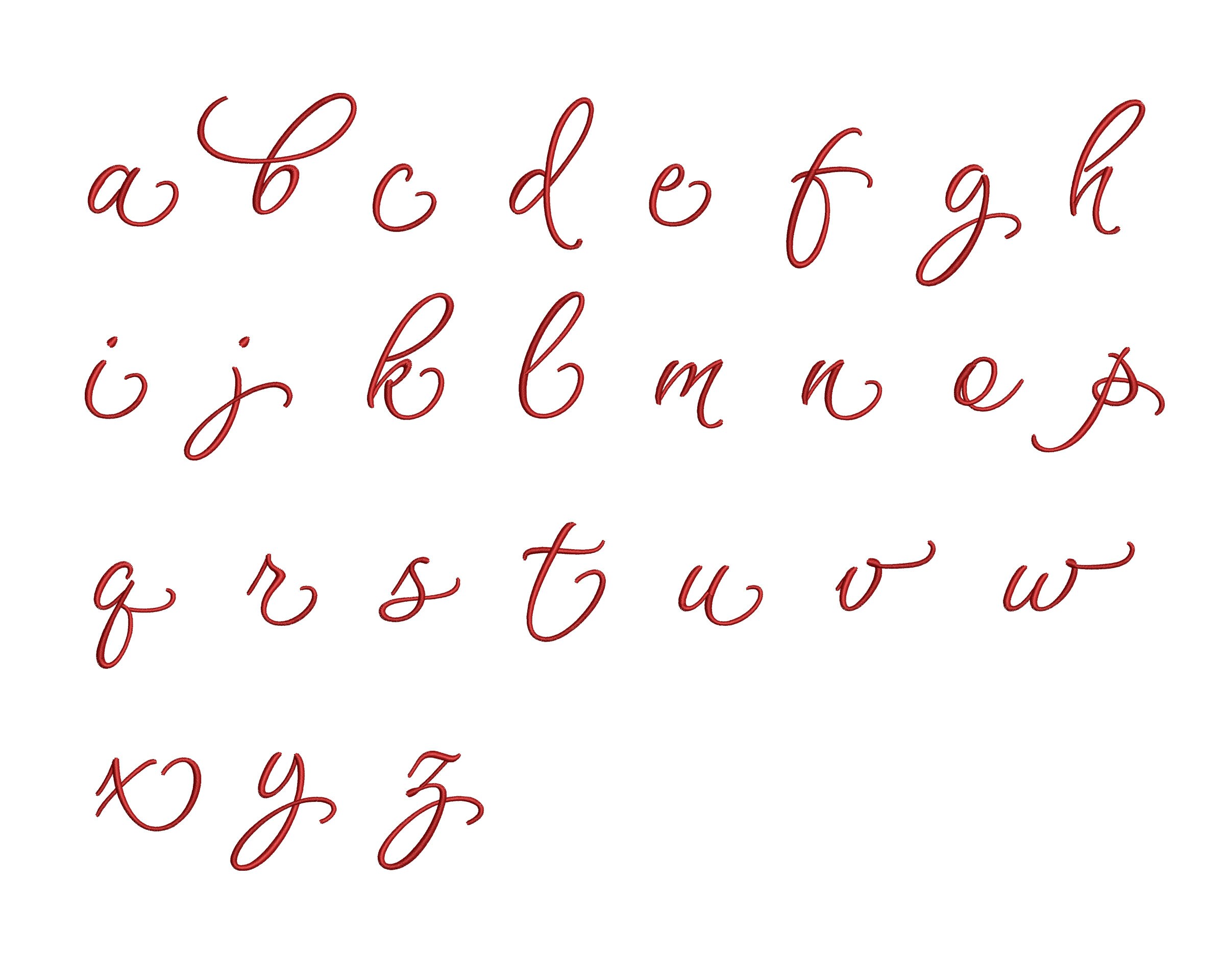 BX Script Embroidery Font , Machine Embroidery Design , Cursive ...
