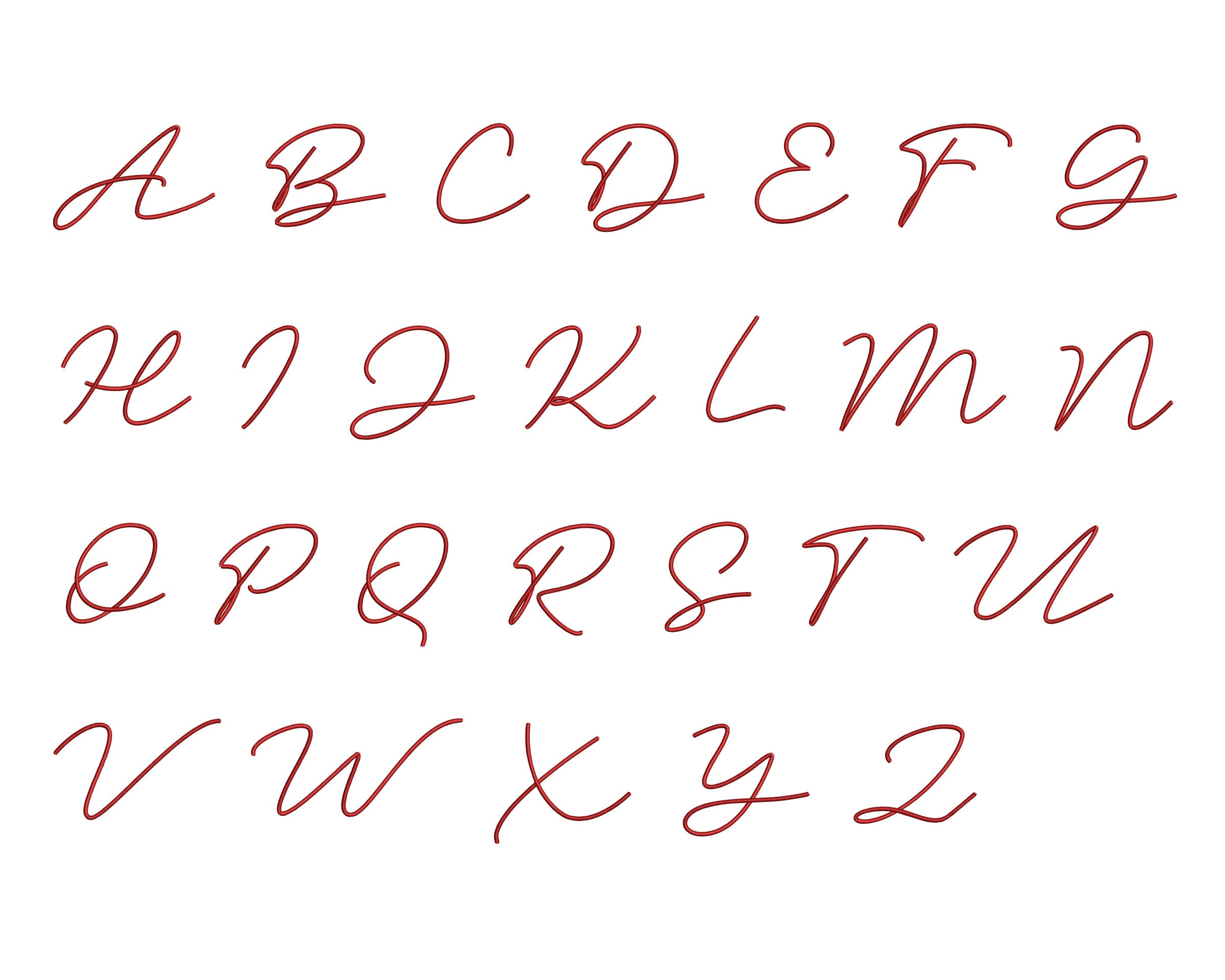 Script Embroidery Font Anna , Machine Embroidery Designs , Cursive BX ...
