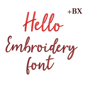 Hello Embroidery fonts , Bx font , Machine embroidery designs 5 sizes