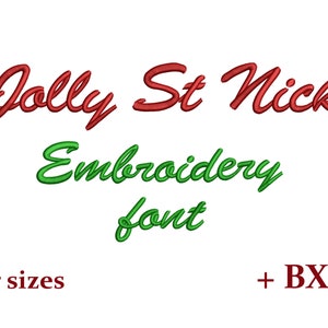 Large Embroidery font , Embroidery design for machine Jolly, Bx font 7 sizes