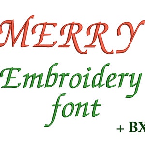 Christmas Embroidery font , Small Machine embroidery designs Merry , Mini BX font 6 sizes