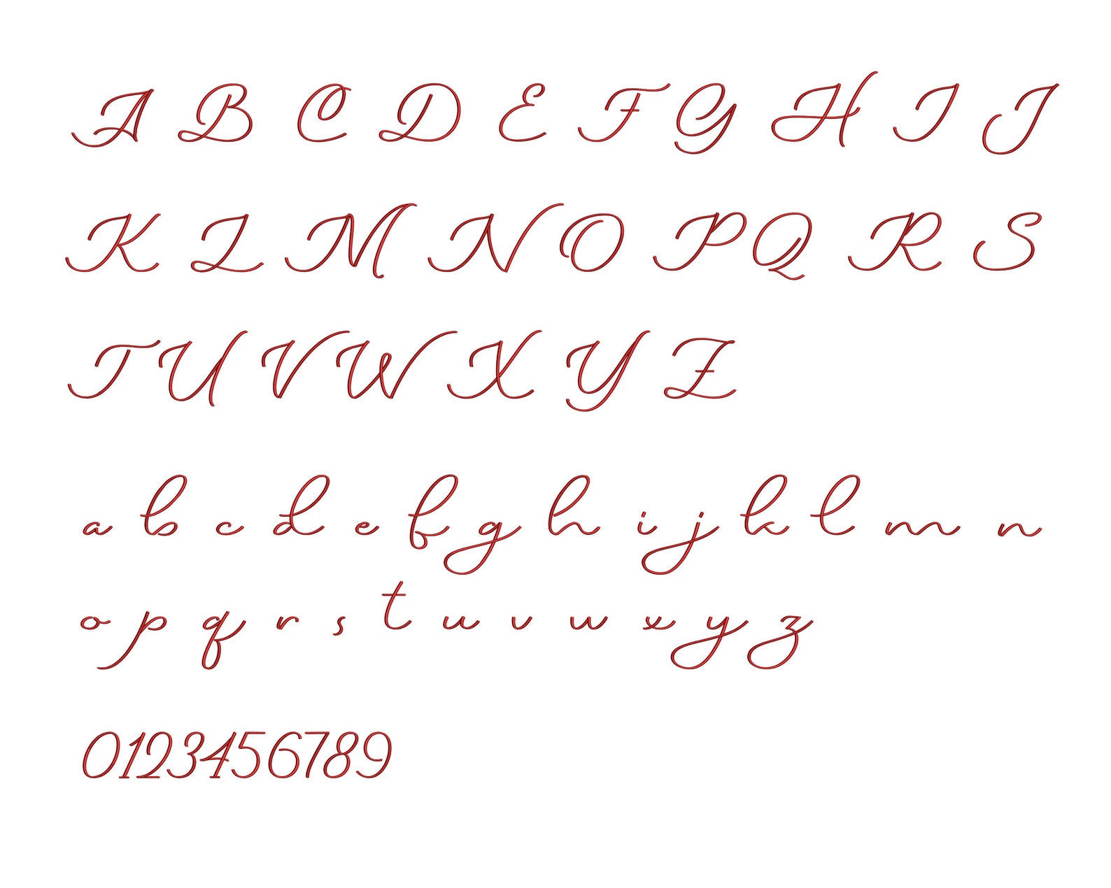 Valentine BX Script Embroidery Font Karen , Machine Embroidery Design ...