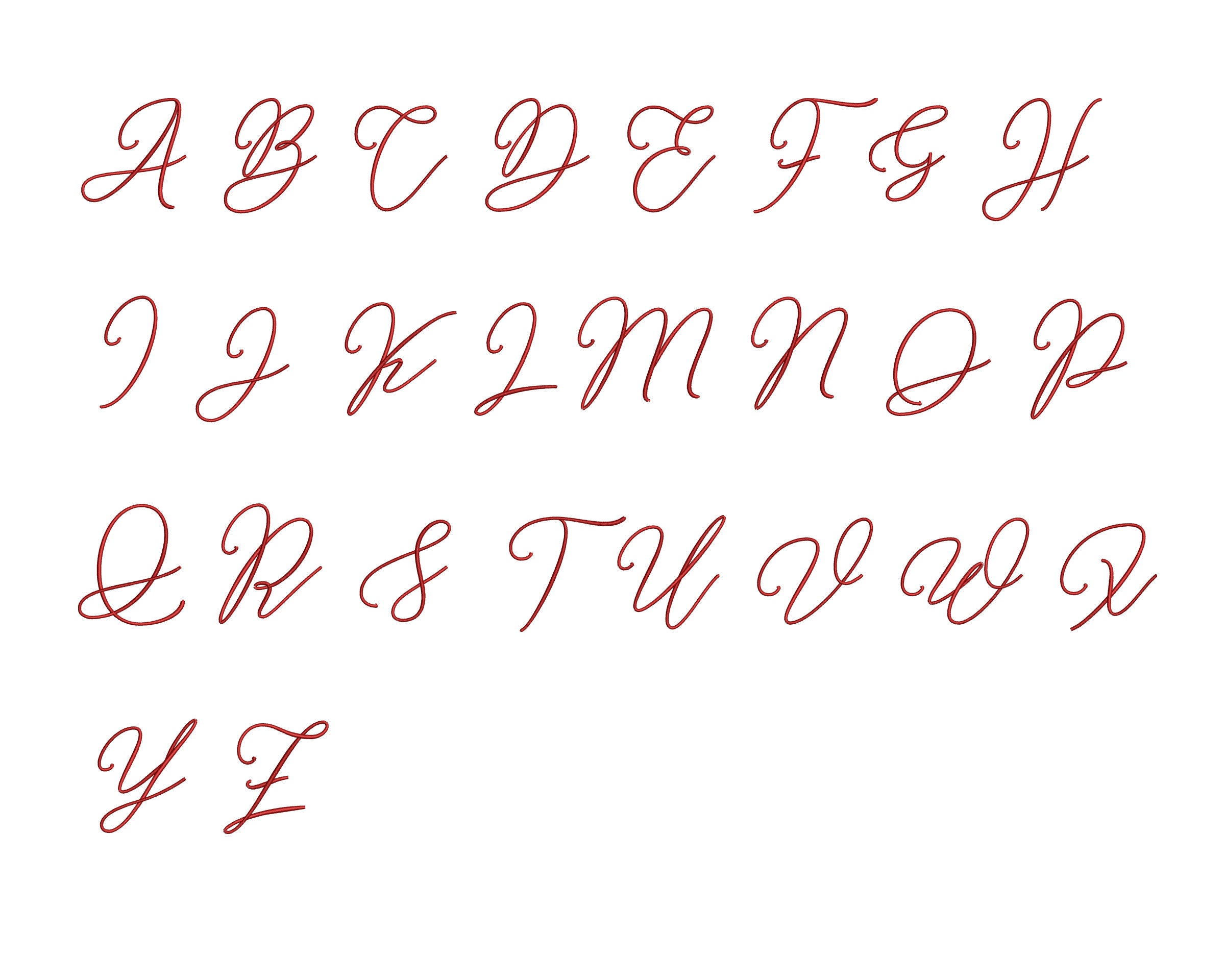 Valentine Script BX Embroidery Font Ariella, Machine Embroidery Desing ...