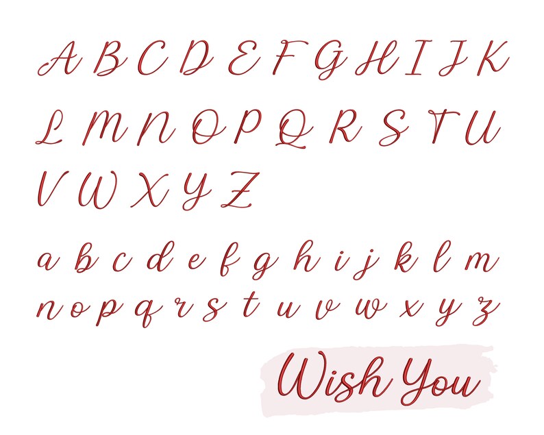 10 Script Embroidery Font Bundle , Machine Embroidery Design , BX ...