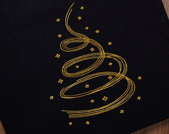 Abstract Christmas Tree Machine Embroidery Design (Digital Download)