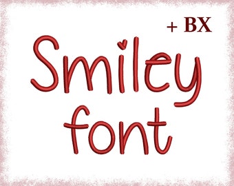 BX baby boy cute script embroidery font , Machine embroidery design Smiley , Cursive varsity monogram font with heart