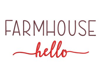 Duo embroidery font bundle Farmhouse font Hello font , Machine embroidery designs , Script cursive monogram embroidery BX font bundle
