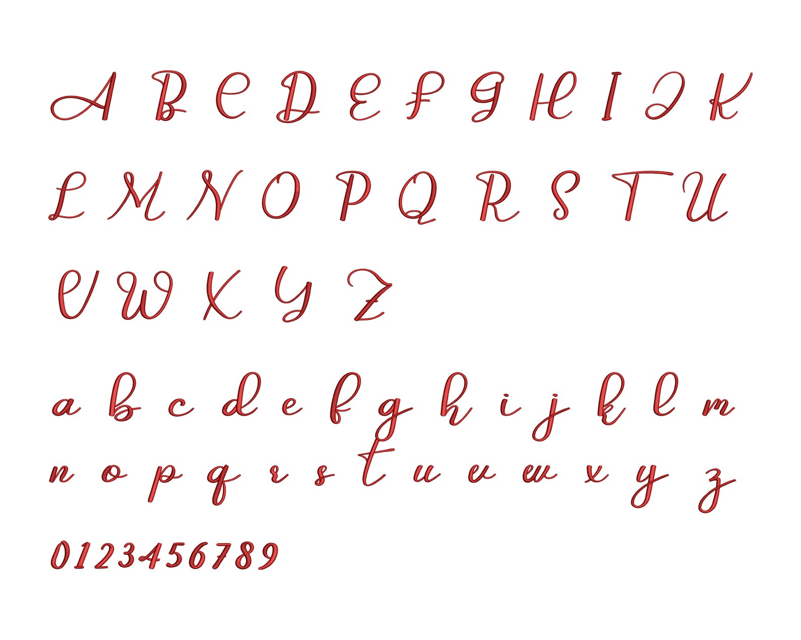 Honey Cursive Machine Embroidery Font , BX Script Font , Machine ...