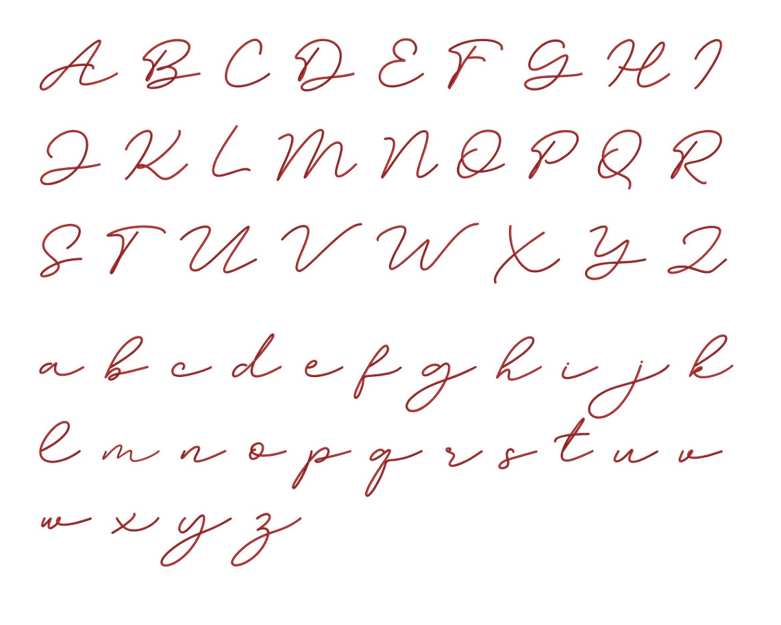 Script Embroidery Font Anna , Machine Embroidery Designs , Cursive BX ...