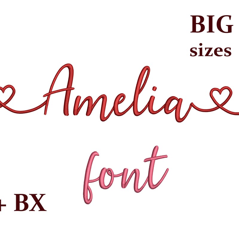 View of Large Embroidery Font - Etsy