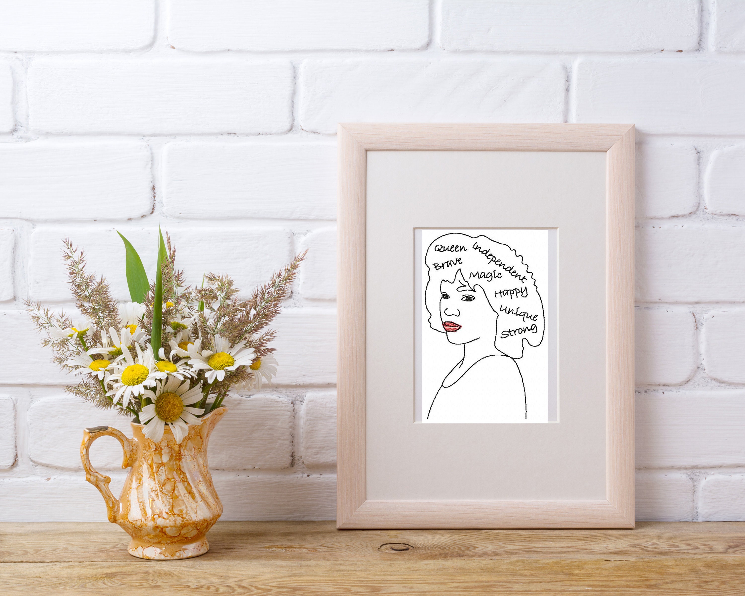 Afro Woman Embroidery