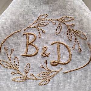 Monogram couronne broderie design , Cadre floral Couronne machine de broderie fichier
