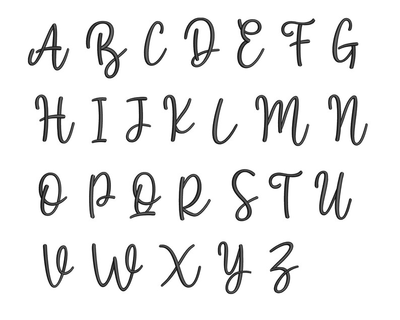 Halloween Script Machine Embroidery Font With Tails Spooky, Machine ...