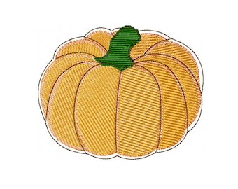 Pumpkin machine embroidery design for Thanksgiving and Halloween , Fall embroidery file