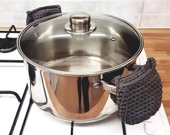 Mini potholder mitts, kitchen hot pot holder, new home housewarming gift, eco friendly gift, sustainable gift, kitchen gift ideas