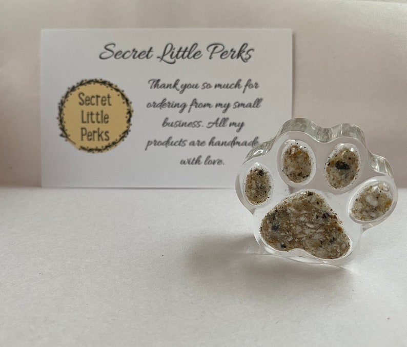 1 Dog ashes keepsake resin paw print/ key ring Etsy