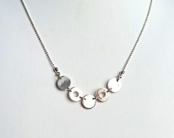 Circles Necklace Chain | Silver Circles Pendant | Circles Necklace | Gift for her | Necklace for woman