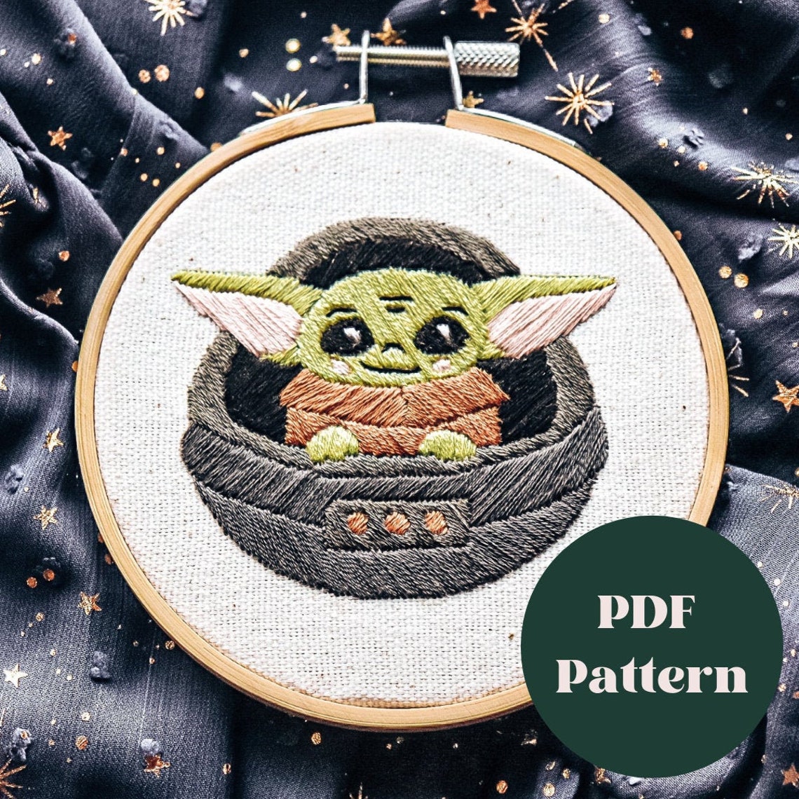 Baby Yoda Embroidery Pattern Grogu The Child Star Wars Etsy España