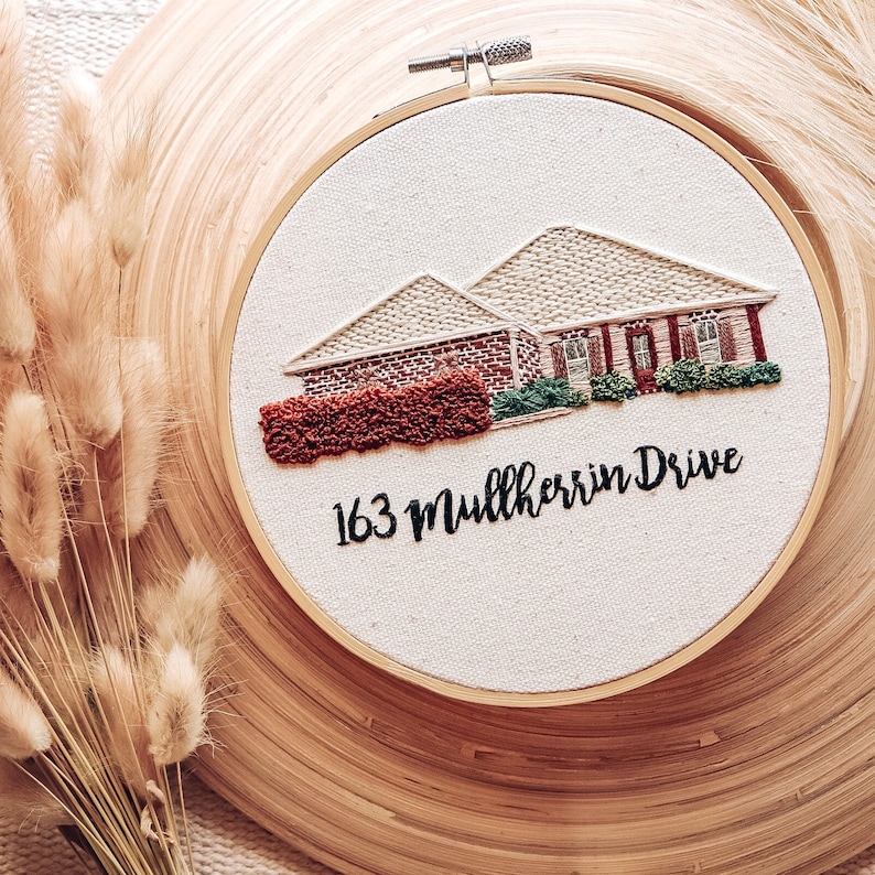 Custom House Embroidery- New Home Gift - Etsy