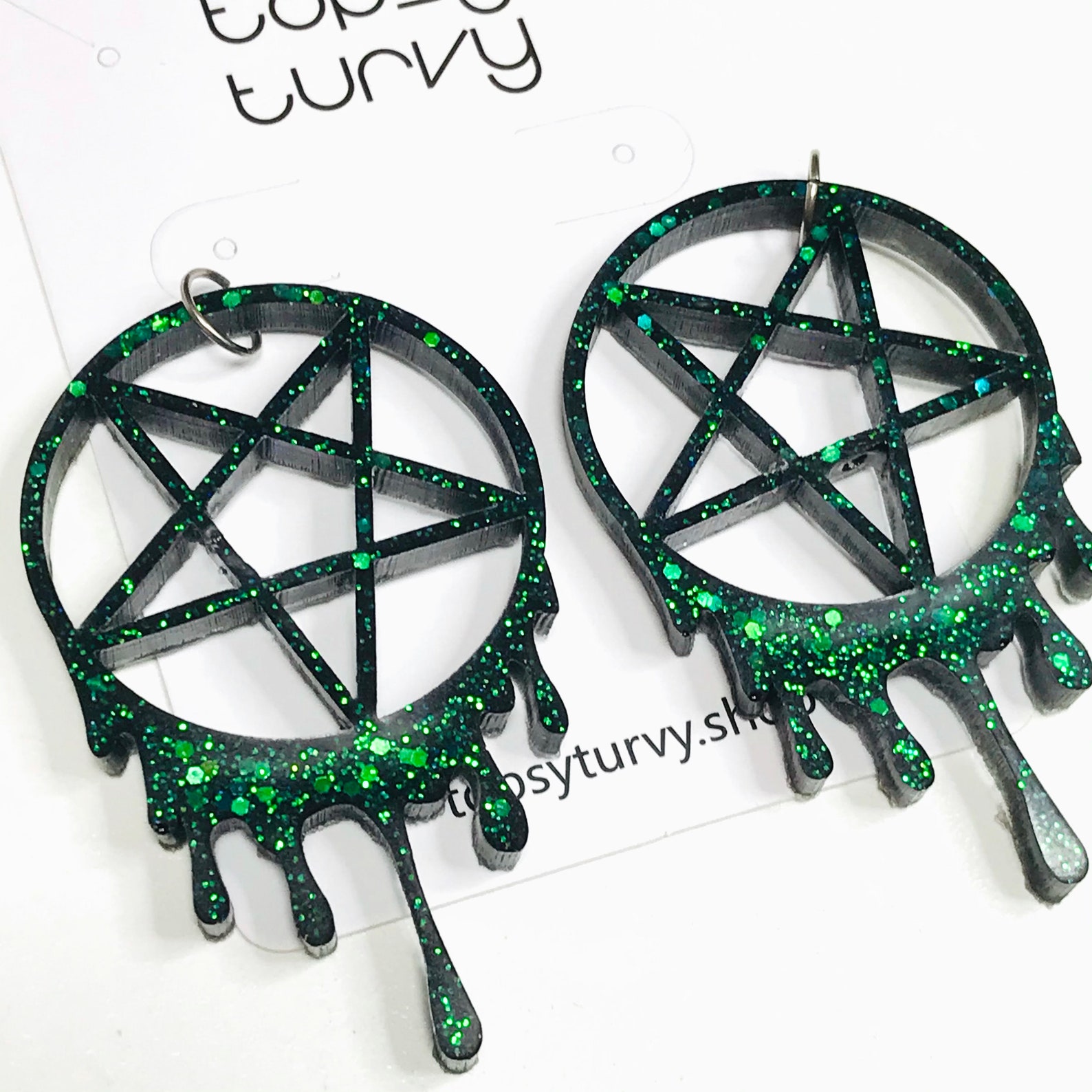 Drippy star earrings / Star Earrings / Celestial Earrings / Etsy