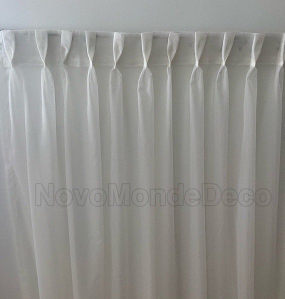 Sheer Veil French Pinch Pleat Drapery Sheer Veil Curtains Etsy Canada