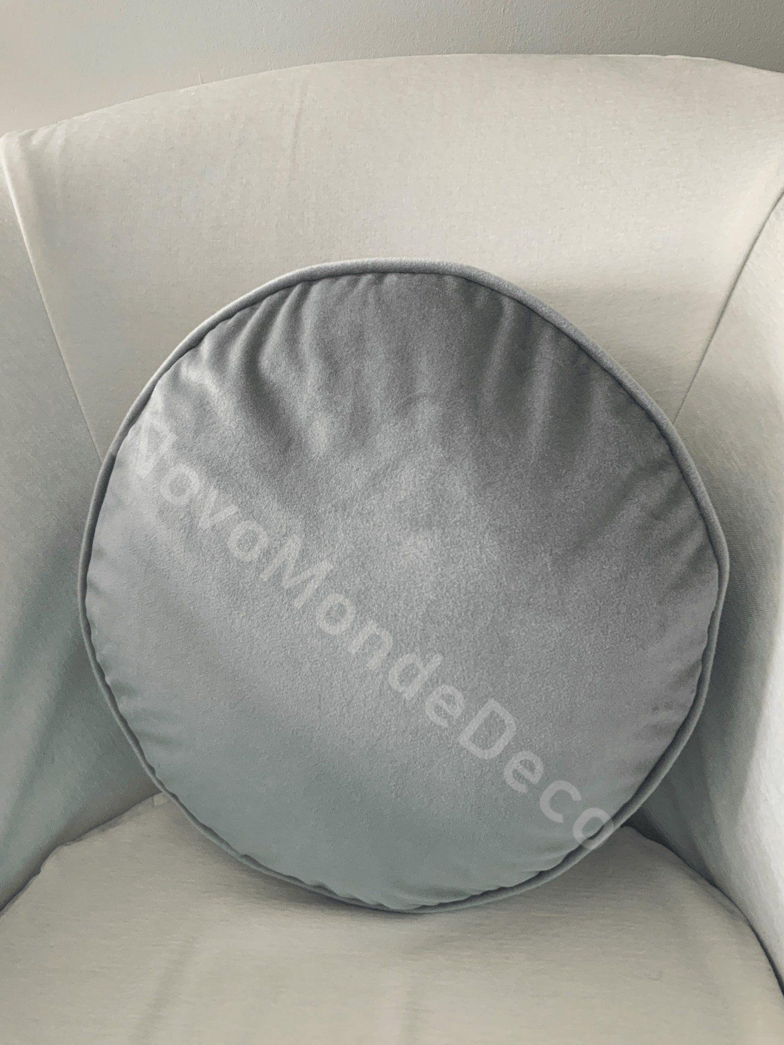 Grey Round Pillow Cover Round Velvet Cushion Cover many Etsy UK