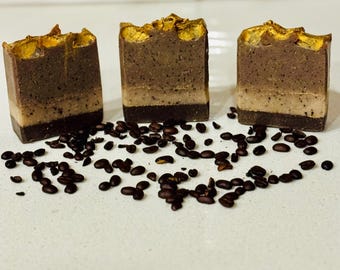 Caramel Macchiato all-natural handmade soap exfoliating soap 100% organic soap coffee soap FAST SHIPPING