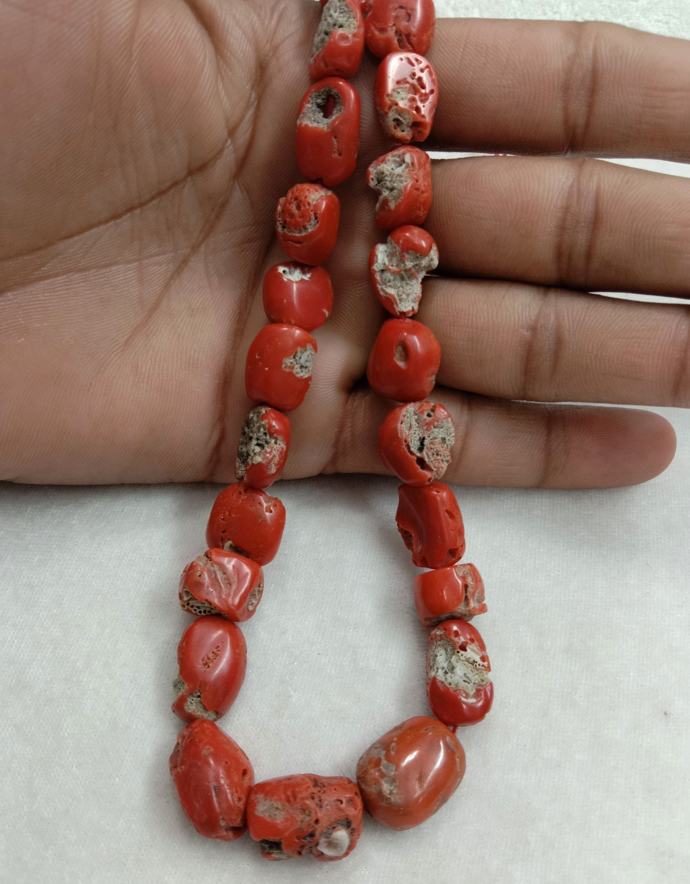 Perles de pépte de coral rouge talen 100% naturelles-Perle de