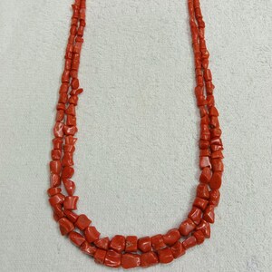 16&quot;INCHES 100%!! Natural Italian Coral....Smooth Heishi & Nuggets Beads....Free Size...Red Colour....AA Quality...Wholesale Price..1 Strand!