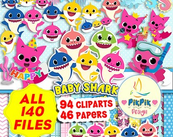 Baby Shark Background Etsy Baby Shark Background Etsy