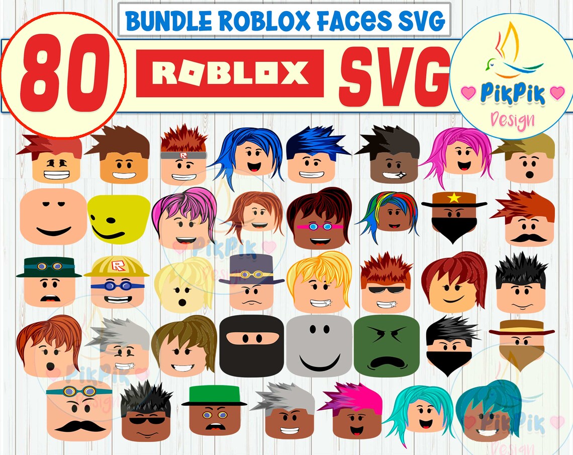 Roblox Svg Bundle Roblox Face Roblox Logo Roblox Cut File Etsy Uk Images and Photos finder
