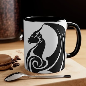 Celtic Dragon Mug, Dragon Mug, Celtic Mug, Mythology Mug, Coffee Mug, 11oz Accent Mug